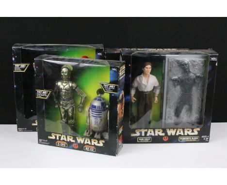 Star Wars - Four boxed Kenner Action Collection figure sets to include Electronic Emperor Palpatine &amp; Royal Guard, Han So