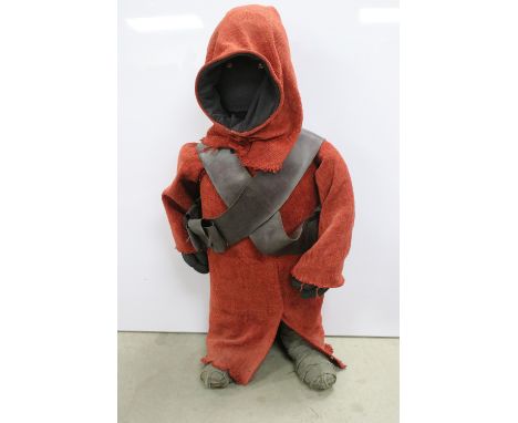 Star Wars - Full Size replica Jawa figure with cloak and belt, complete with battery operated light up eyes, indistinctly sig