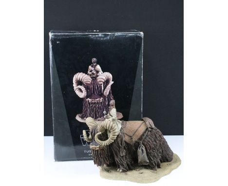 Star Wars - Boxed Gentle Giant Tusken Raider on Bantha limited edition statue, complete and ex, box vg with some corner/edge 