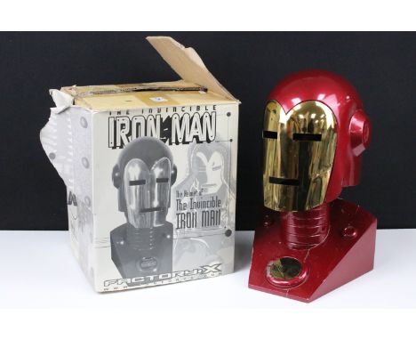 Boxed Limited Edition Factory X The Marvel Universe Collection 2003 Life Size Replica Helmet Of The Invincible Iron-Man, with