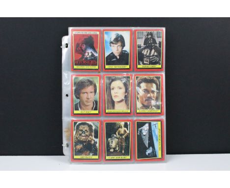 Star Wars - Complete set of 132 Topps Chewing Gum Return of the Jedi (1983) cards plus 2 x sets of 33 Topps stickers, contain