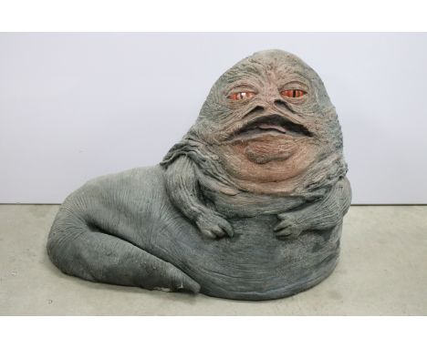 Star Wars - Jabba The Hutt replica scale model, made from latex material and foam interior, showing wear throughout, custom m