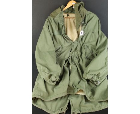 Signed Memorabilia - Quadrophenia Parka Coat / Jacket in green with 8 signatures to include Mark Wingett - Dave, Toyah Willco