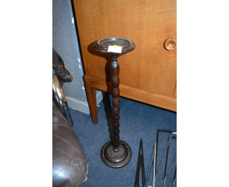 1930's Oak Bobbin Turned Ashtray 