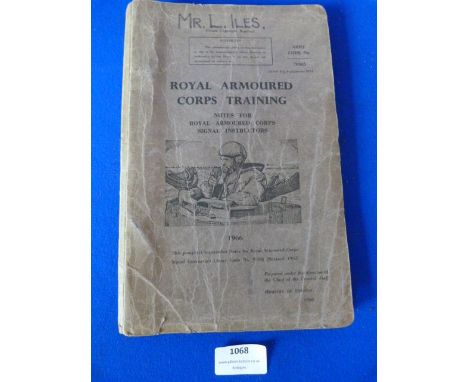 Royal Armoured Corps Training Manual - Signal Instructors 1966 