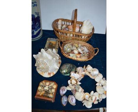 Baskets of Shells and Shell Ornaments etc. 