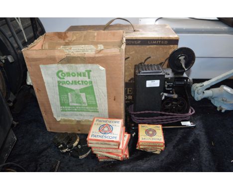 Coronet Projector plus Pathescope 9.5mm Films 