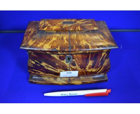 Georgian Tortoiseshell Sarcophagus Tea Caddy 