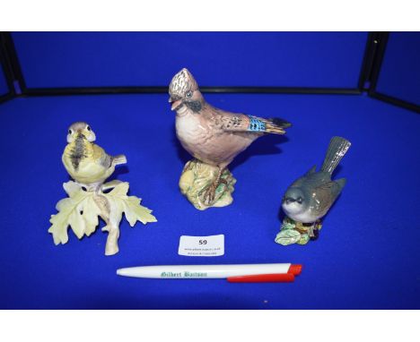 Two Beswick and One Royal Worcester Bird Figures 