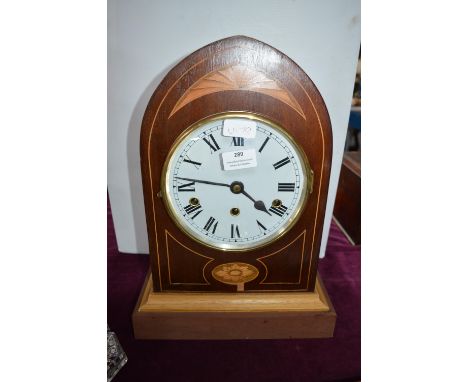 Inlaid Mahogany Mantel Clock on Restored Base 
