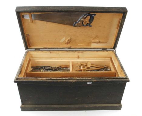 A joiners tool chest 36" x 18" x 16" with three lift out trays with various tools G