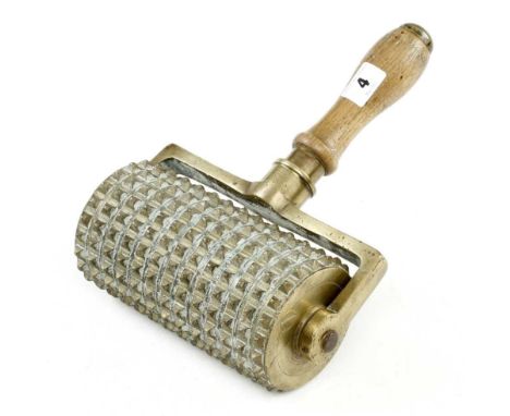 A brass concrete roller marked H &amp; F BADCOCK , also Gilchrist Glasgow G++