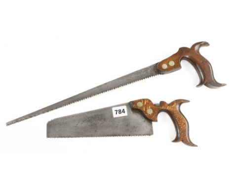 A 9" grafting saw with nib and a 14" compass saw both by BUCK feint marks G