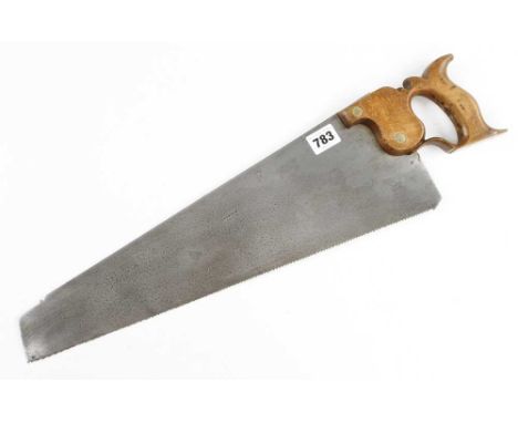 A rare 18" panel saw by SNOWDEN London 8 TPI with nib G+