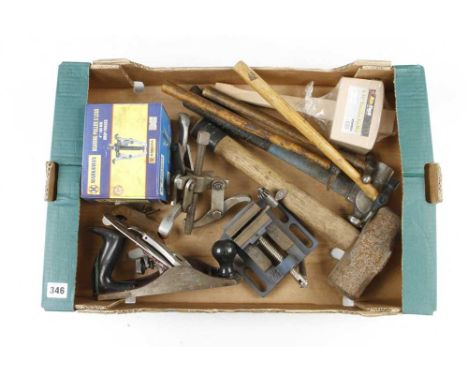 Five hammers and other tools G