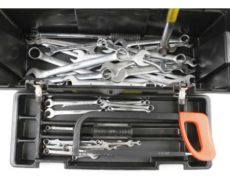 A STANLEY tool box with spanners G
