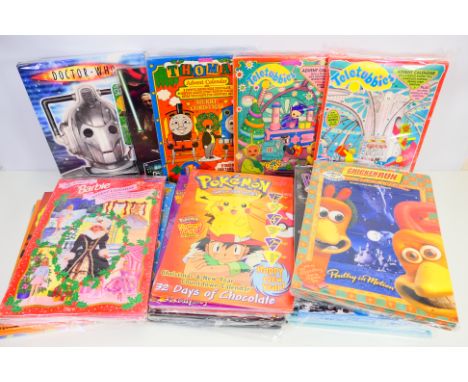 A collection of toy / cartoon / television related advent calendars to include Barbie, Dr Who, Action Man, Bill & Ben, The Be