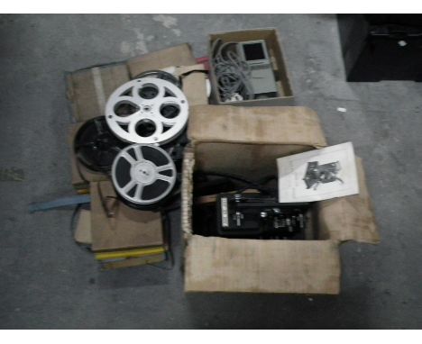 Film Projectors - A boxed Wray Moth 35 mm Projector, and Specto projector. Also included are Cine reels (2 named "The Cabinet