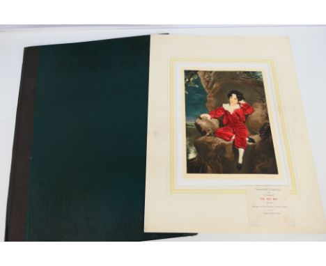 A late 19th century limited edition mezzotint engraving, by C Fitzgerald The Red Boy after Sir Thomas Lawrence, signed and bl