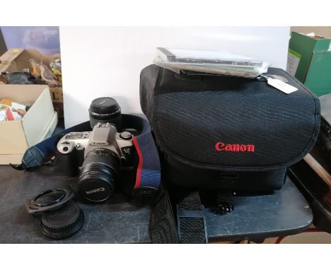 Cased Canon EOS500 camera 