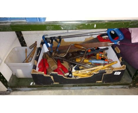 A large box of hand tools COLLECT ONLY