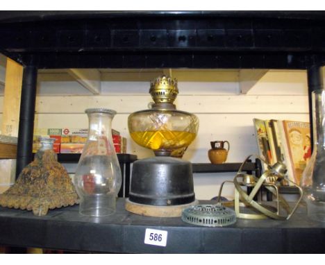 Victorian oil lamp parts COLLECT ONLY