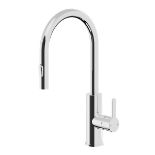 Boxed GoodHome Zanthe Chrome-plated Kitchen Pull-out Tap. - S1.2. RRP £99.00.