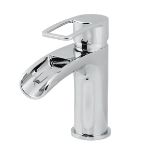 Boxed GoodHome Olmeto Small Chrome effect Basin Mono mixer Tap with Waterfall spout. - S1.2. RRP £
