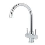 3 x Boxed Trebbia Dual-Lever Mono Mixer Kitchen Tap Chrome. -S1.2. RRP £55.00 each.