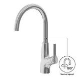 Boxed GoodHome Guntur Stainless steel effect Kitchen Side lever Sensor Tap. - S1.2. RRP £155.00.