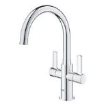 Boxed Grohe Start Twin Lever Mono Mixer Chrome. - S1.2. RRP £170.00.
