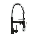 Boxed Cooke & Lewis Bilbrough Black Kitchen Side lever spring neck Tap. - S1.2. RRP £190.00.