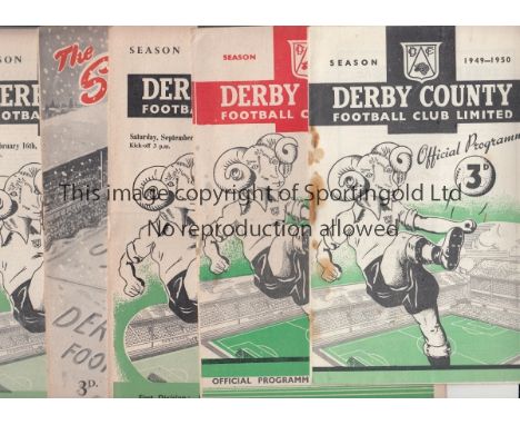 DERBY    A collection of 35 Derby County home programmes 1946-1970 to include v Arsenal 1949/50, Charlton 1950/51, Huddersfie