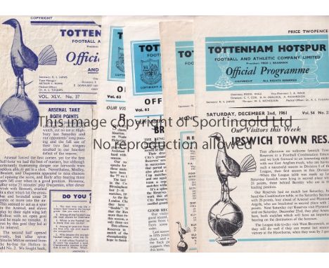 TOTTENHAM       Twenty sixTottenham Hotspur Reserves programmes 1953 to 1972 to include Brentford , Arsenal (both Cup) 1952/5