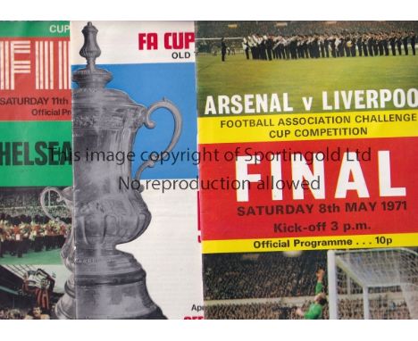 FA CUP FINALS/SEMIS    A collection of 21 FA Cup Final programmes 1951-1971 lacking 1954 and including 1970 Replay at Old Tra