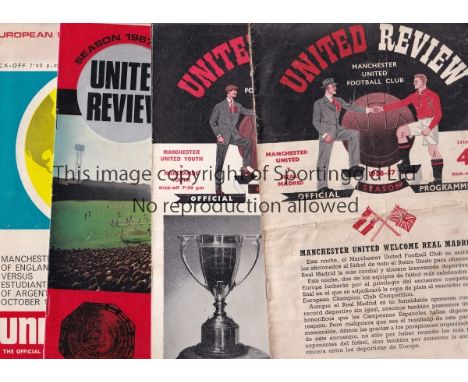 MAN UNITED     A collection of 113 Manchester United home programmes 1957-1971 to include v Real Madrid EC Semi Final 1956/57