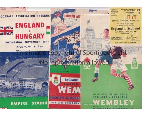 ENGLAND     A collection of 47 England home programmes 1947-1971 and 3 aways v Wales 1963,1967 and West Germany 1968. Homes i