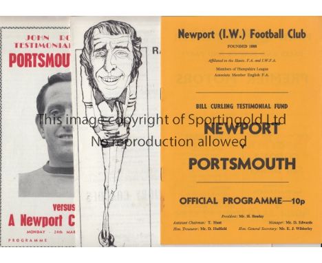 PORTSMOUTH   Collection of friendlies, testimonials and other games involving Portsmouth. Includes programme v Locksheath 7/1