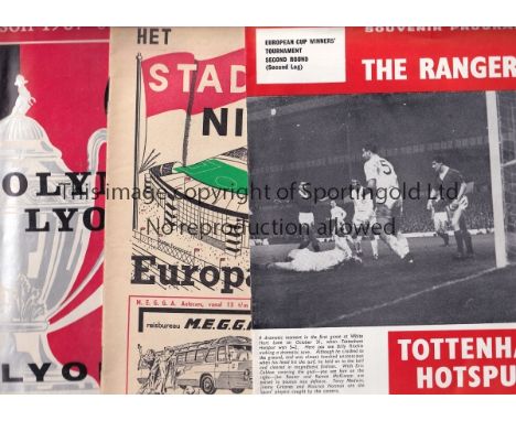 TOTTENHAM IN EUROPE   Three Tottenham away programmes from competitive European matches - Feijenoord (EC) 1961/62, Rangers (E