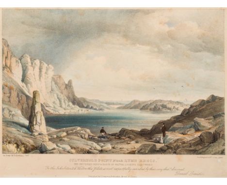 George Hawkins [1809-1852]-Culverhole Point near Lyme Regis, The Extended Reef & Basin Looking Eastwards,:-lithograph by Day 