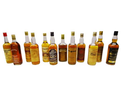 Twelve bottles of blended Scotch whisky, including Grenadeers, Pig's Nose, Majority etc, various contents and proofs (12)