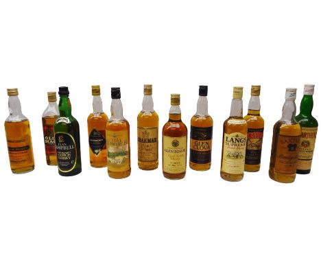 Twelve bottles of blended Scotch whisky, including Langs Supreme, MacArthur's, Kenmore etc, various contents and proofs (12)