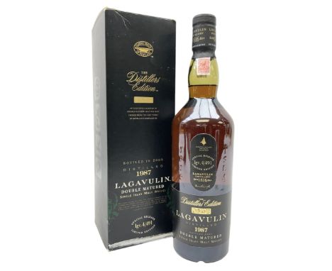 Lagavulin, 1987, The distillers edition single malt Scotch whisky, bottled 2003, 70cl, 43% vol, boxed 