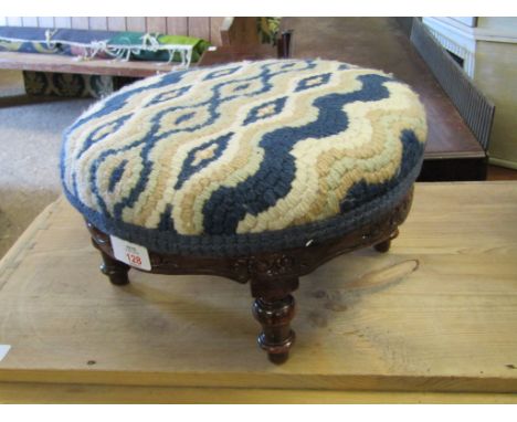 S O’KELL &amp; SONS CIRCULAR SQUAT STOOL ON TURNED LEGS 