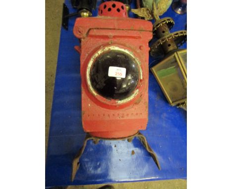 CAST IRON RAILWAY POST SIGNAL LAMP 