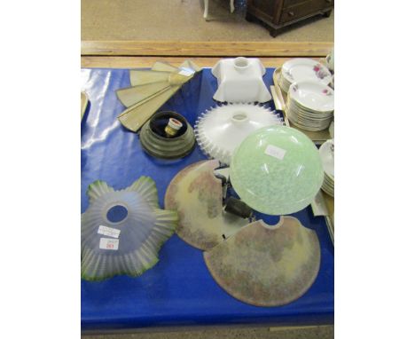 GROUP CONTAINING GOOD QUALITY LIGHT SHADES, WALL MOUNTED SHADES, CEILING SHADES ETC 