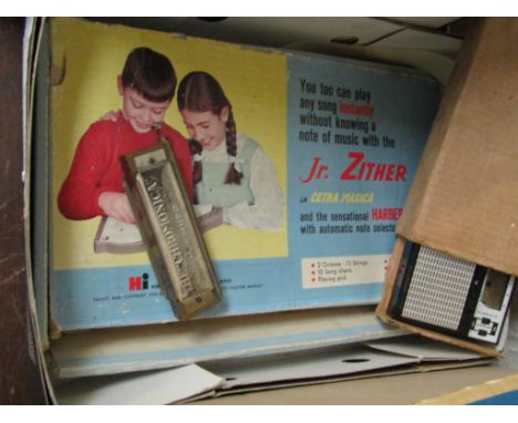 JUNIOR ZITHER HARMONICA AND A STYLOPHONE