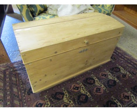 PINE DOME TOP TRUNK WITH FITTED CANDLE BOX 