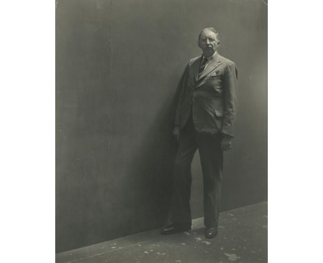 FORSTER (E.M) – GEORGE PLATT LYNESGroup of three portrait photographs of E.M. Forster, shown standing full-length or seated o