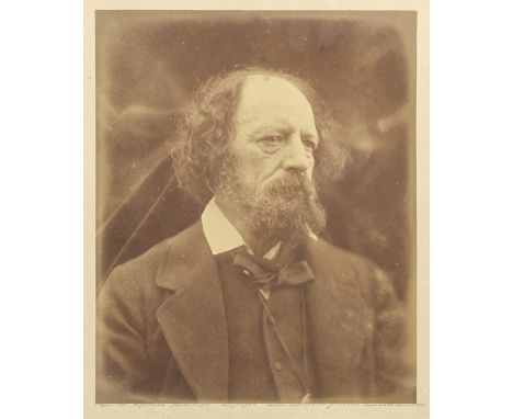 PHOTOGRAPHY - JULIA MARGARET CAMERONPortrait photograph of Alfred, Lord Tennyson, half length and half turned to the right,  